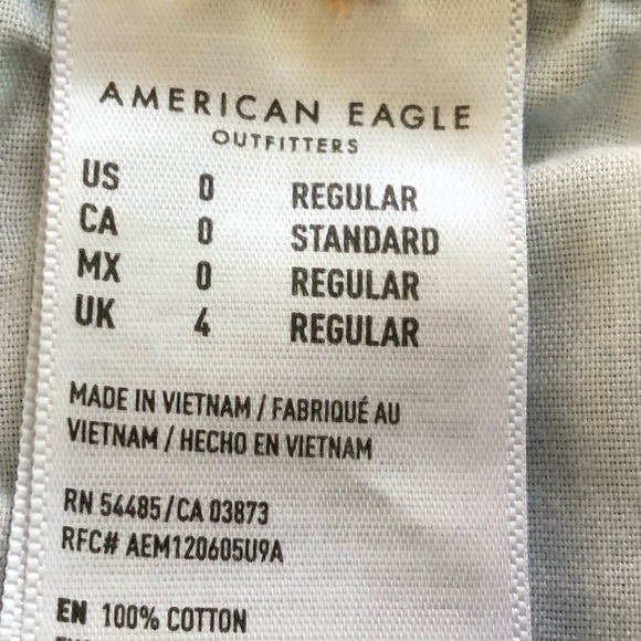 Denim Pin Stripe Jeans with Vintage Fringe - American Eagle Mom Jeans - Waist 26 - Picture 4 of 16